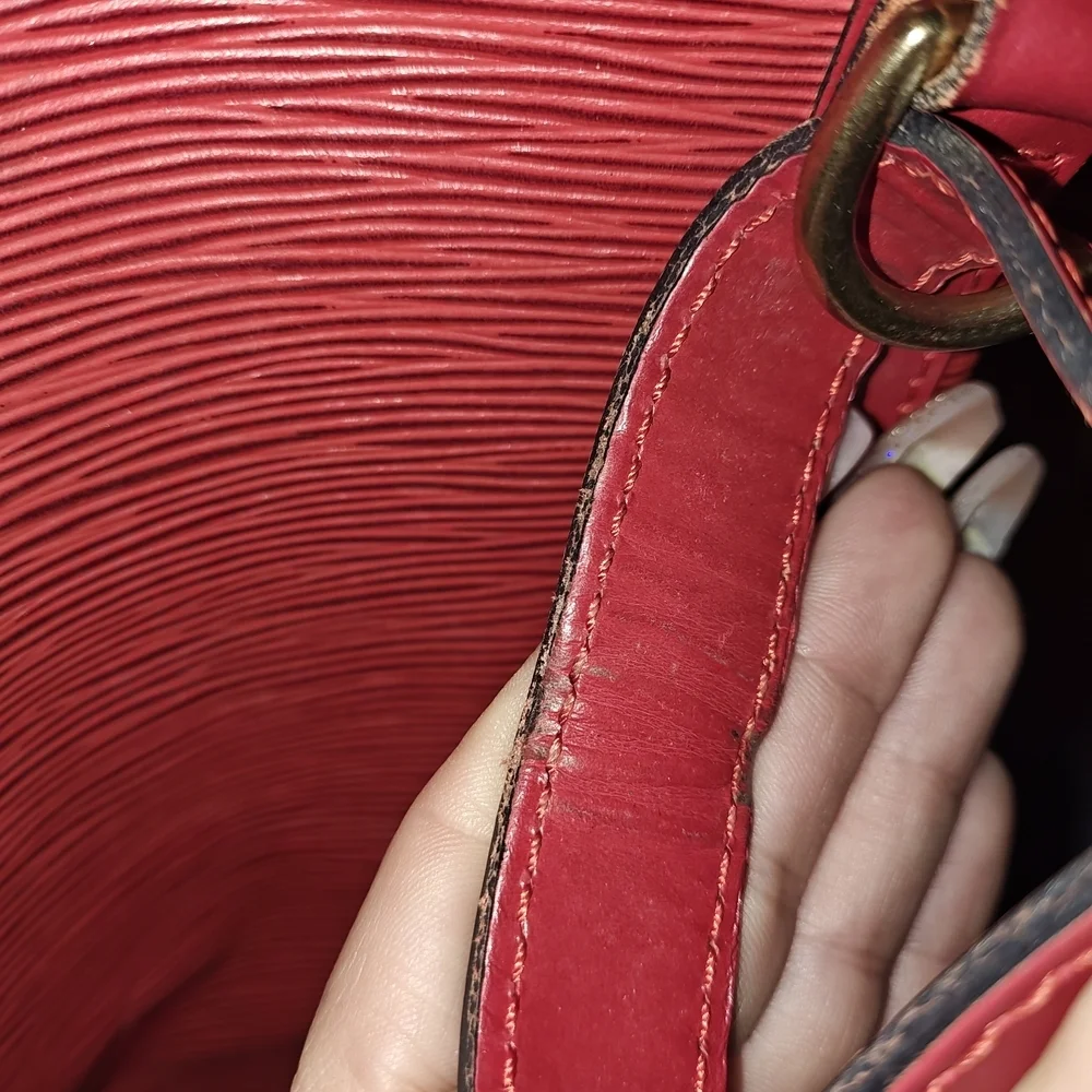 Louis Vuitton Red Epi Noe Bucket Bag
